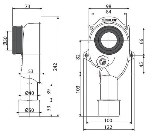 Сифон Alcaplast A45 C 3214