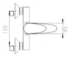 Смеситель для ванны с душем BRAVAT DROP F64898C-01A, однозахватный