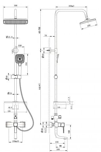 Lemark душевой набор (гарнитур) Evitta LM0562C