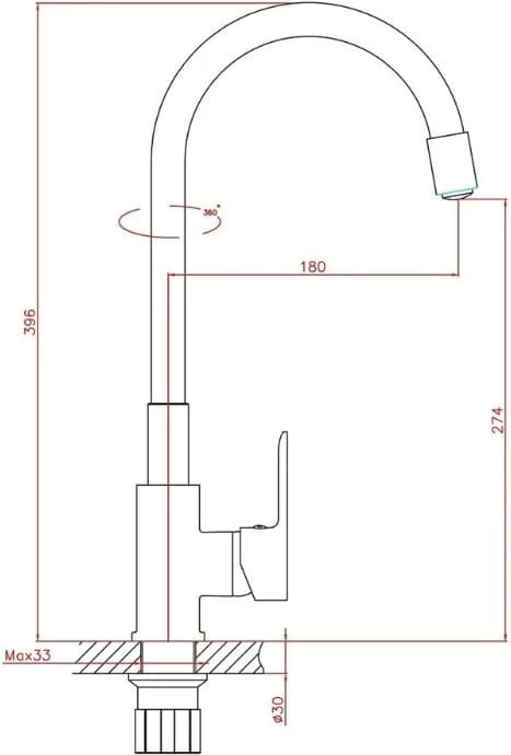 Смеситель с гибким изливом Haiba HB70112-3, латунь, цвет серый, хром