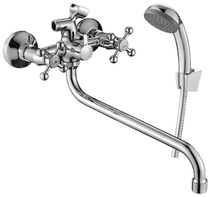 Смеситель для ванны DecoRoom DR54045, латунь, цвет хром