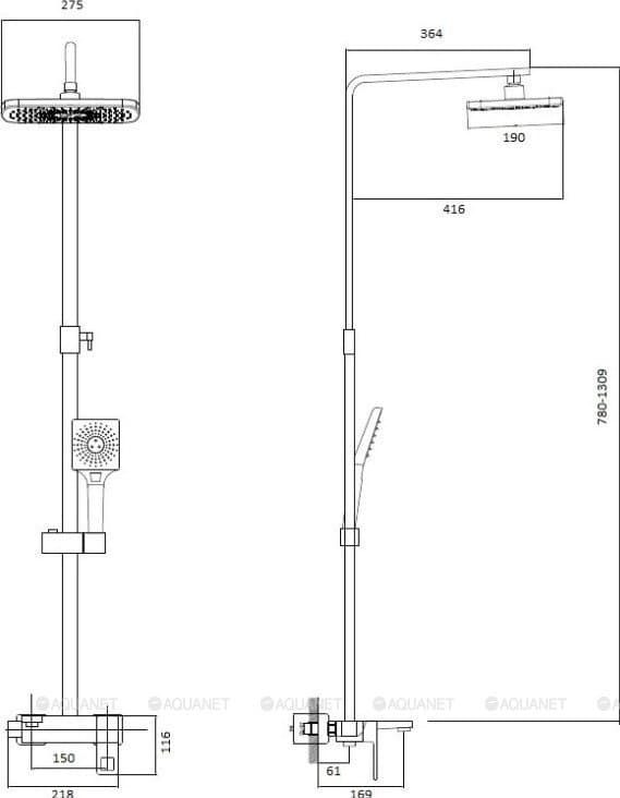 Haiba душевая стойка HB 24615-7
