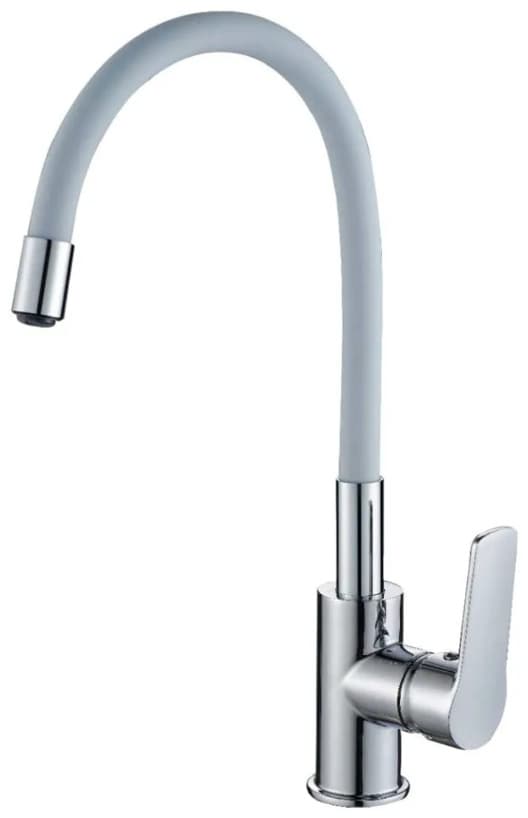 Смеситель с гибким изливом DecoRoom DR22022, латунь, цвет черный