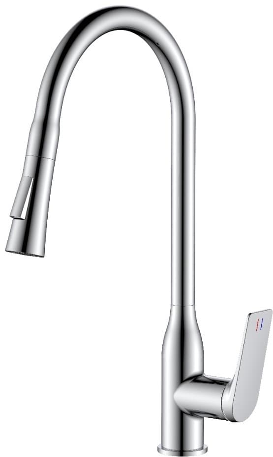 Смеситель с гибким изливом Haiba HB73816-7, латунь, цвет черный