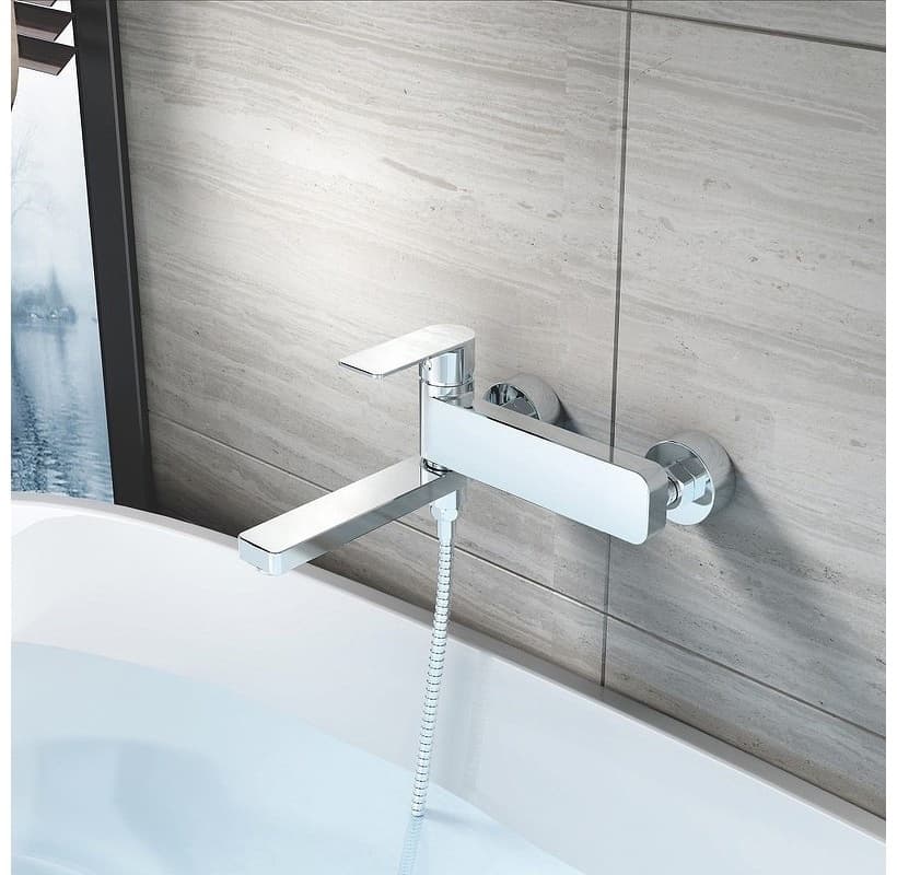 Смеситель для ванны Haiba HB60617, латунь, цвет хром