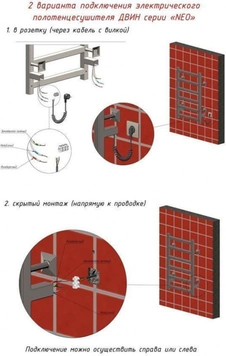 Полотенцесушитель электрический Двин J plaza neo, лесенка 50x60 см