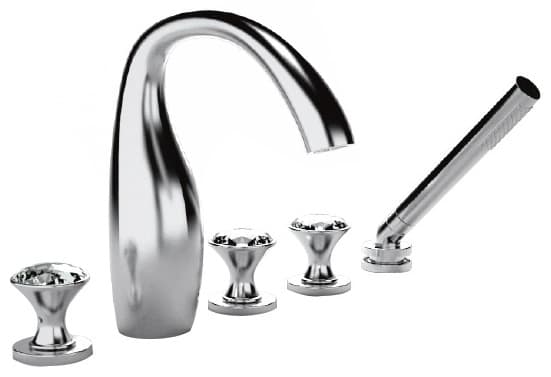 Смеситель для ванны BRAVAT F54287C-ENG, латунь, цвет белый