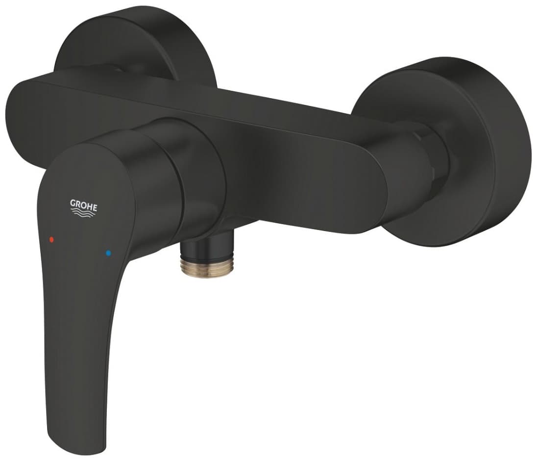 Смеситель для ванны Grohe 335552433 Eurosmart, нержавеющая сталь, цвет черный, сатин
