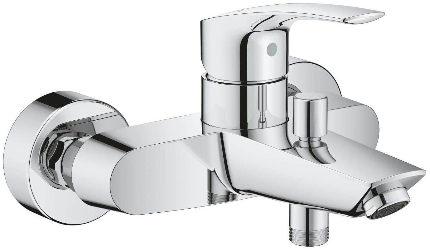 Смеситель для ванны Grohe 335552433 Eurosmart, нержавеющая сталь, цвет черный, сатин