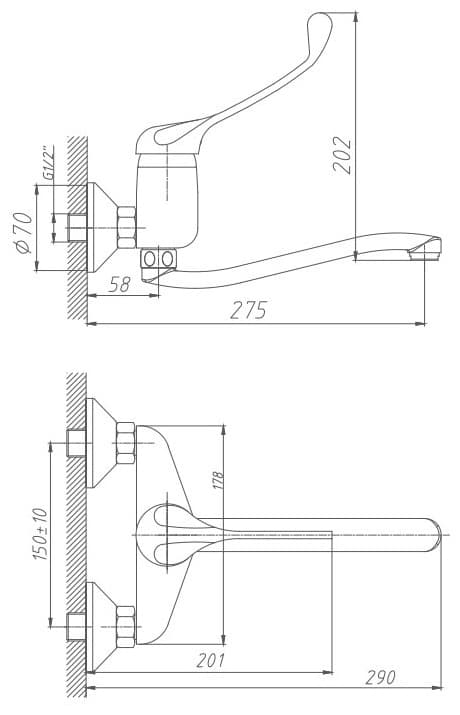 Смеситель для раковины (умывальника) Haiba HB4654, однозахватный