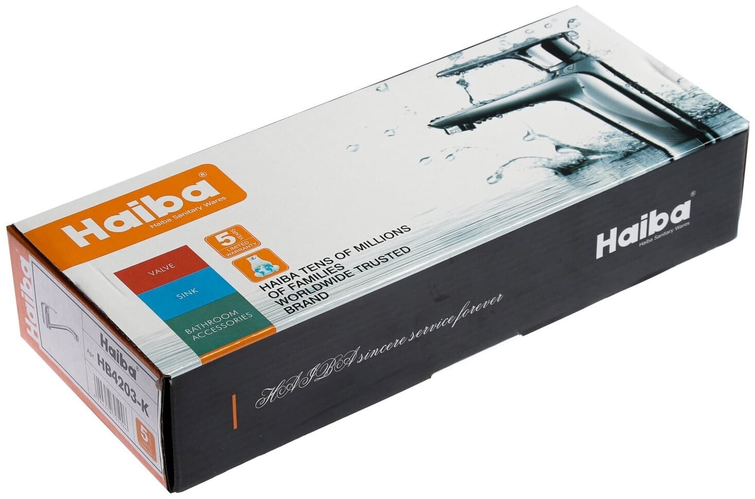 Смеситель для кухни Haiba HB4203, латунь, цвет хром