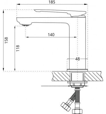 Смеситель для раковины (умывальника) Haiba HB10817, однозахватный