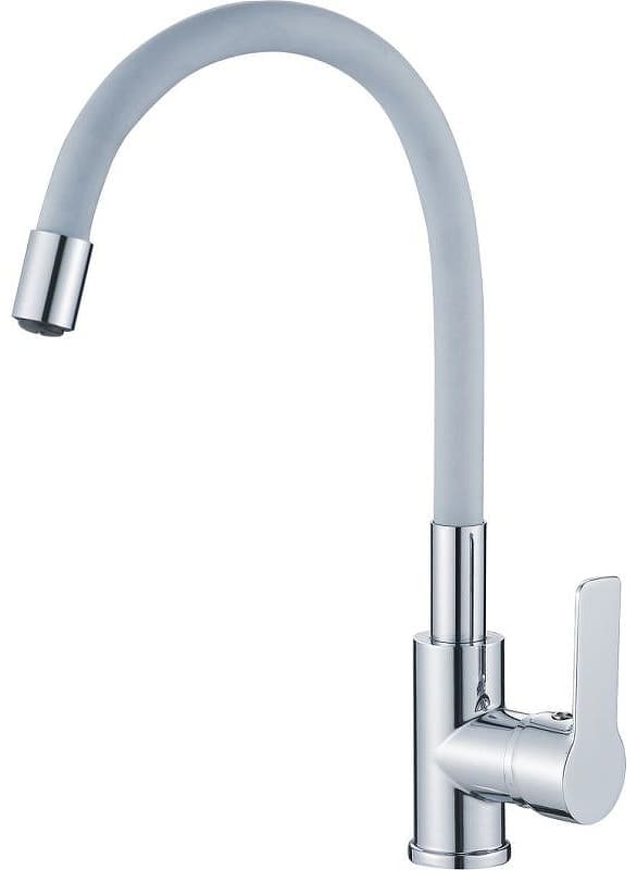 Смеситель с гибким изливом Haiba HB70112-7, латунь, цвет черный, хром
