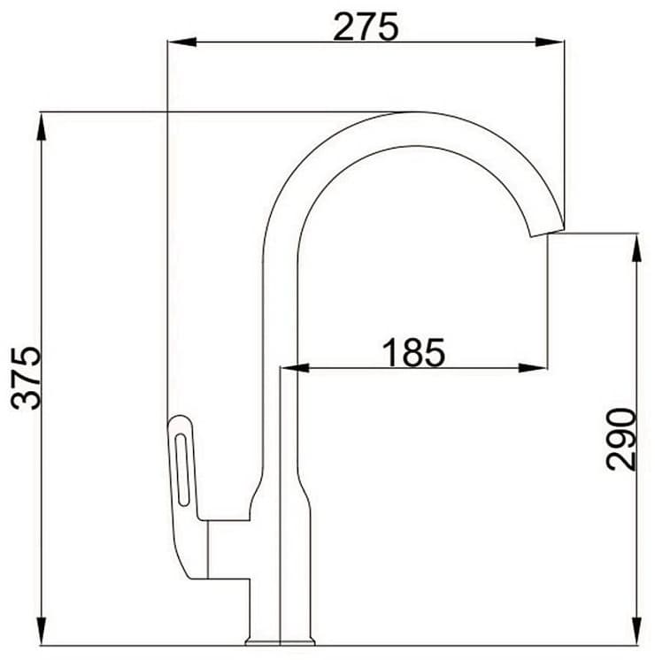 Смеситель для кухни Haiba HB70825-7, латунь, цвет черный