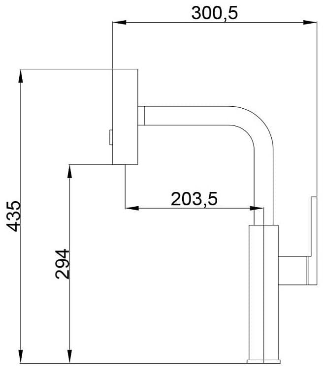 Смеситель для кухни Haiba HB73824-8, нержавеющая сталь, цвет белый