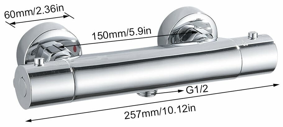 Смеситель для душа Haiba HB20809, латунь, цвет хром