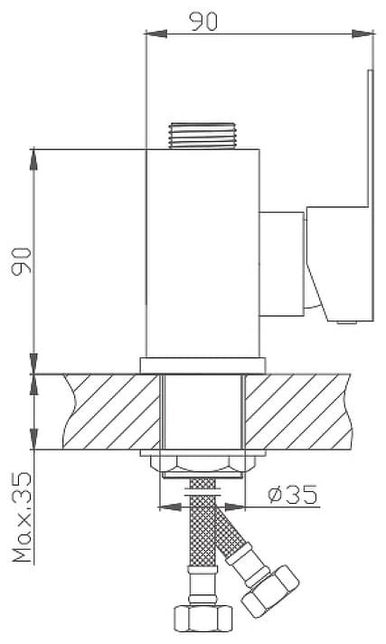 Смеситель для кухни Haiba HAIBA HB73801, латунь, цвет стальной