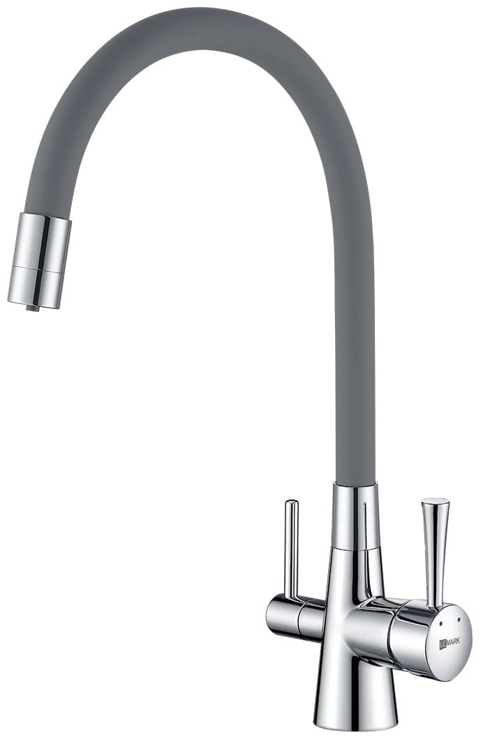 Смеситель с гибким изливом Lemark LM3075CG, латунь, цвет хром