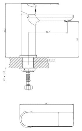 Смеситель для раковины (умывальника) Haiba HB12505, однозахватный