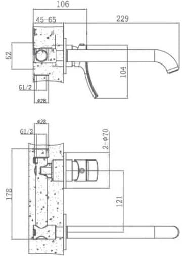 Смеситель для раковины (умывальника) Haiba HB14553, однозахватный