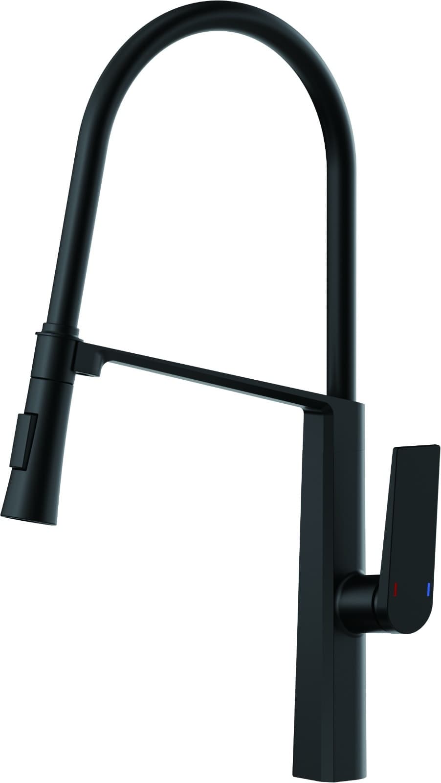 Смеситель для кухни Haiba HB73827-7, латунь, цвет черный