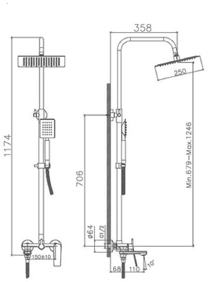 Haiba душевая стойка HB24533-3