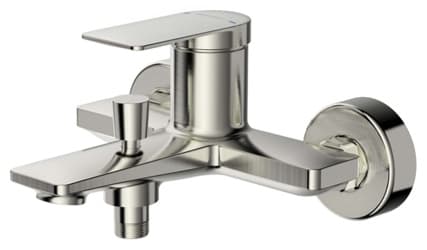 Смеситель для ванны BRAVAT Eddie матовое золото F6369402RBG-01-ENG, однозахватный