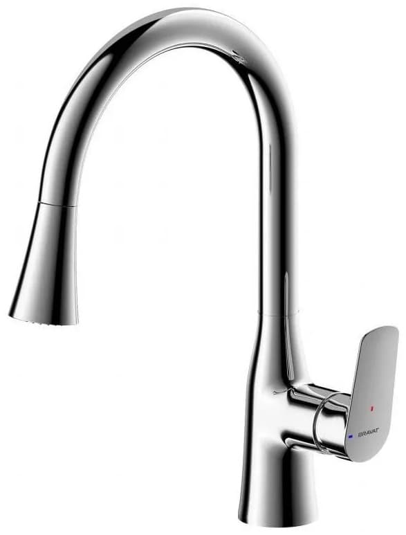Смеситель для кухни BRAVAT Miranda F7460564BTC-ENG, латунь, цвет графит