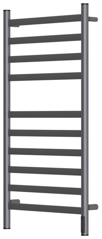 Полотенцесушитель электрический POINT Селена PN16850GR П10 500x1000, диммер справа, графит премиум, лесенка 50x100 см