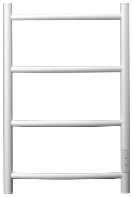 Полотенцесушитель электрический POINT Афина PN04846W П4 400x600 диммер справа, белый, лесенка 40x60 см