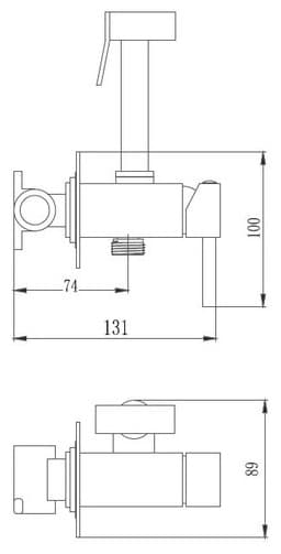 Haiba гигиенический душ HB5512-7, латунь