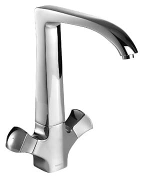 Смеситель для кухни (мойки) BRAVAT Whirlpool F778112C Silver, двухзахватный
