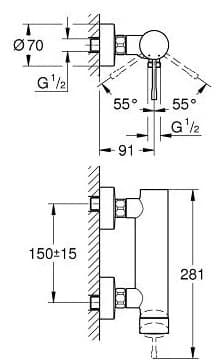 Смеситель для душа Grohe Essence 33636001, однозахватный