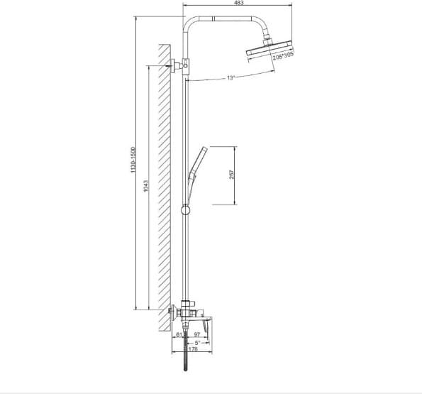 Belz душевой набор (гарнитур) White House BELZ B24715-5