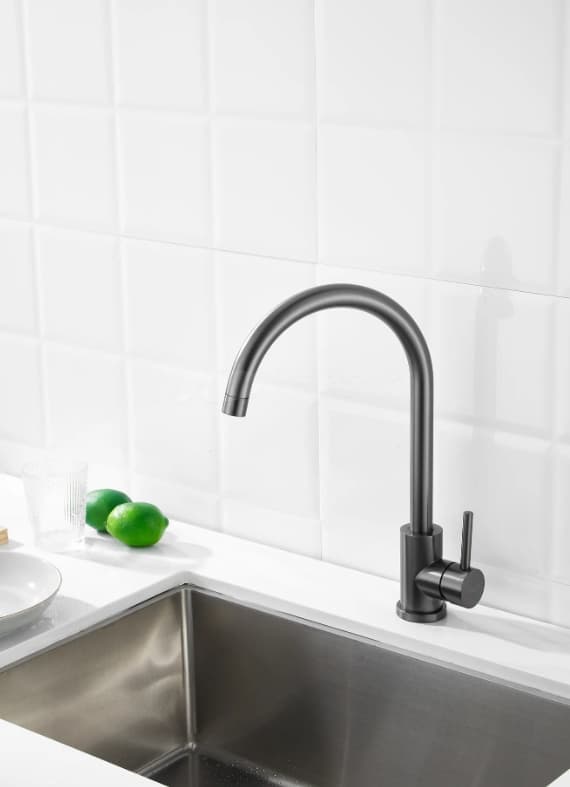 Смеситель для кухни Belz White House BELZ B70810-3, нержавеющая сталь, цвет серый