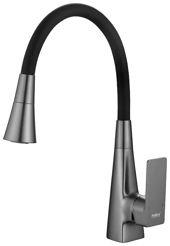 Смеситель для кухни Haiba HB73823-3, латунь, цвет хром