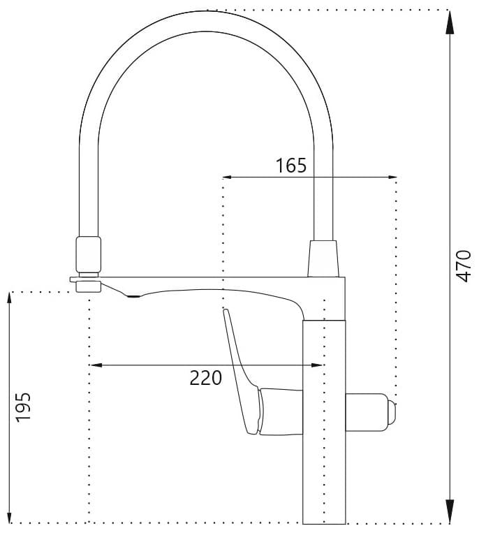 Смеситель с гибким изливом Haiba HB76816-7, латунь, цвет черный