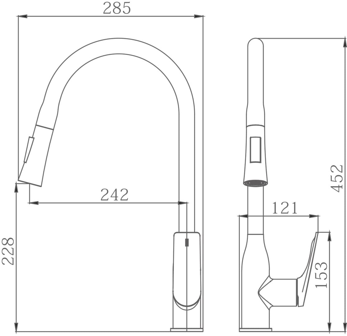 Смеситель для кухни Haiba HB73816, латунь, цвет хром