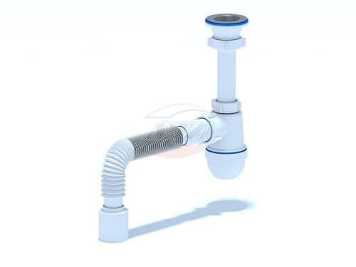 Cифон АНИ 1 1/2*40 c гибкой трубой 40*50 АНИ Пласт C 0110 (Россия)"