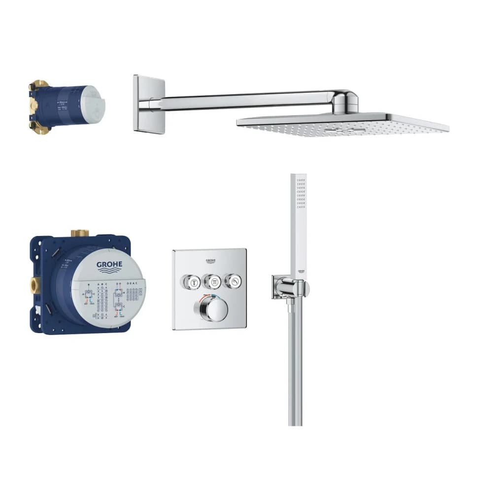 Душевая система встраиваемая, хром Grohe Rainshower SmartActive 310 Grohtherm SmartControl 34873000