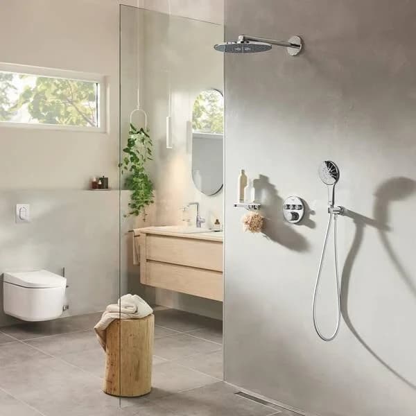 Набор для комплектации душа GROHE Grohtherm SmartControl: встраиваемый термостат, SmartBox, верхний душ, ручной душ, ограничитель расхода, хром