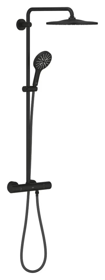 Душевая система с термостатом для душа, черный фантомный Grohe Rainshower SmartActive 310 22119KF0
