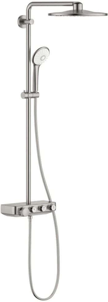 Душевая система с термостатом для душа, суперсталь Grohe Euphoria SmartControl 310 Duo 26507DC0