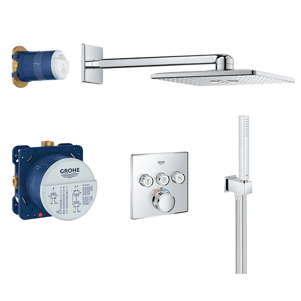 Душевая система с термостатом для душа, встраиваемая, хром Grohe Grohtherm SmartControl 34744000
