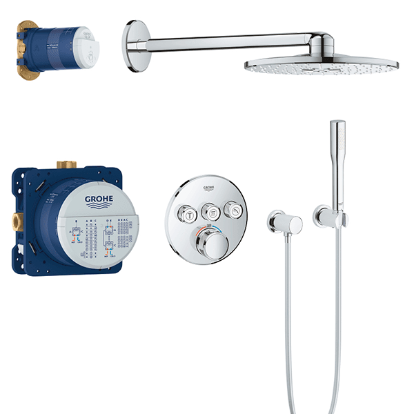 Душевая система с термостатом для душа, встраиваемая, хром Grohe Grohtherm SmartControl 34744000