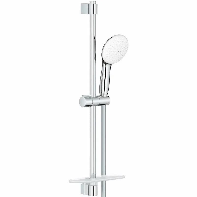 Душевой гарнитур GROHE Tempesta 110 лейка 2 режима, штанга 600 мм, 13,5 л/мин, с полочкой (27926003)