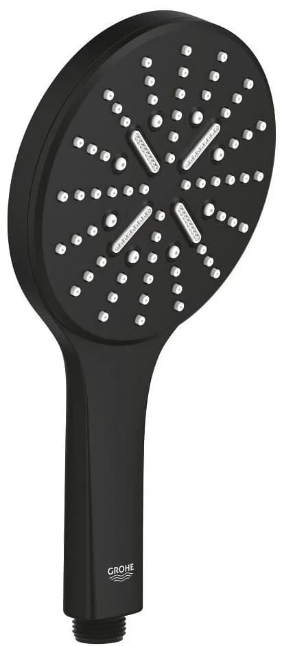 Ручной душ, 3 вида струи, черный Grohe Rainshower SmartActive 130 22127KF0