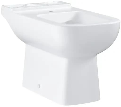 Унитаз напольный GROHE BauEdge Ceramic безободковый, горизонтальный выпуск, для бачка внешнего монтажа, альпин-белый (39811000)