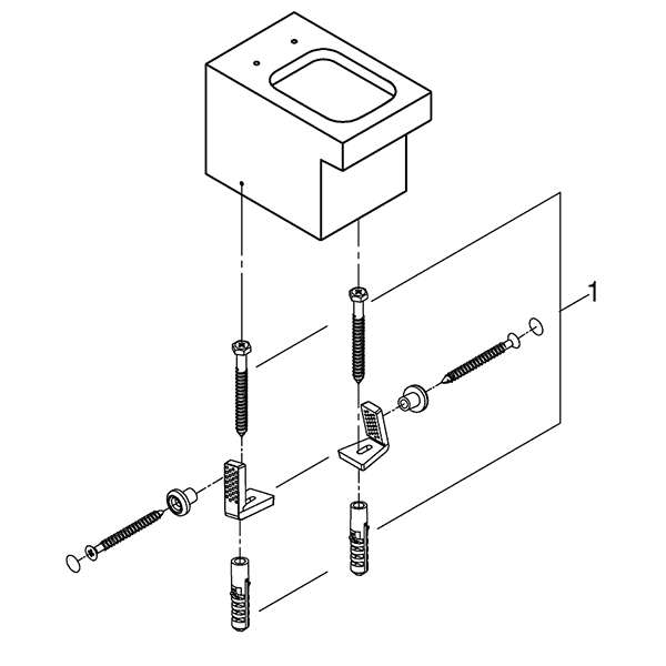 УНИТАЗ НАПОЛЬНЫЙ ПРИСТАВНОЙ БЕЗОБОДКОВЫЙ GROHE CUBE CERAMIC 3948500H