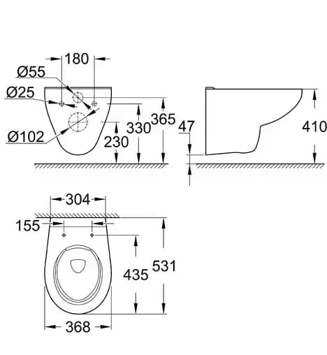 Набор для подвесного унитаза GROHE Rapid SL 5 в 1, монтажная высота 1,13 м (36504000)